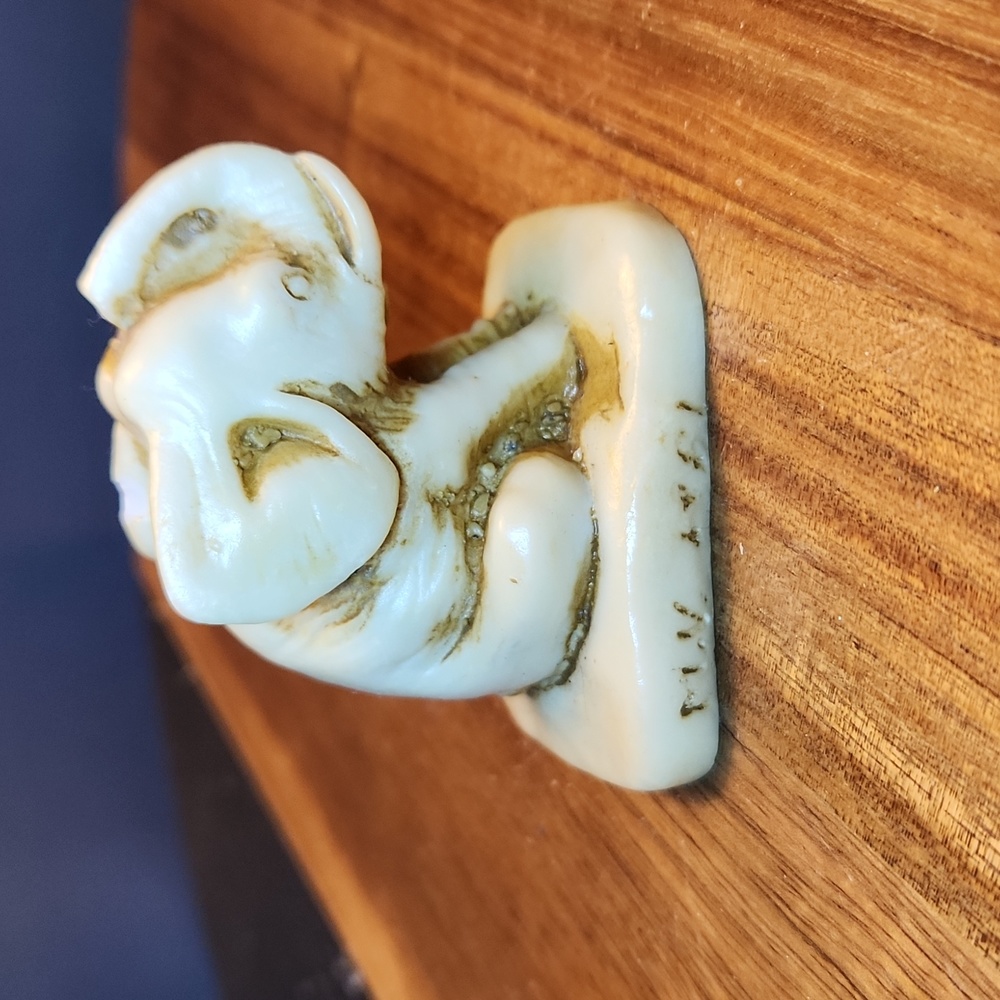 Elephant 2 1/2 in White Trunk Up for Good Luck